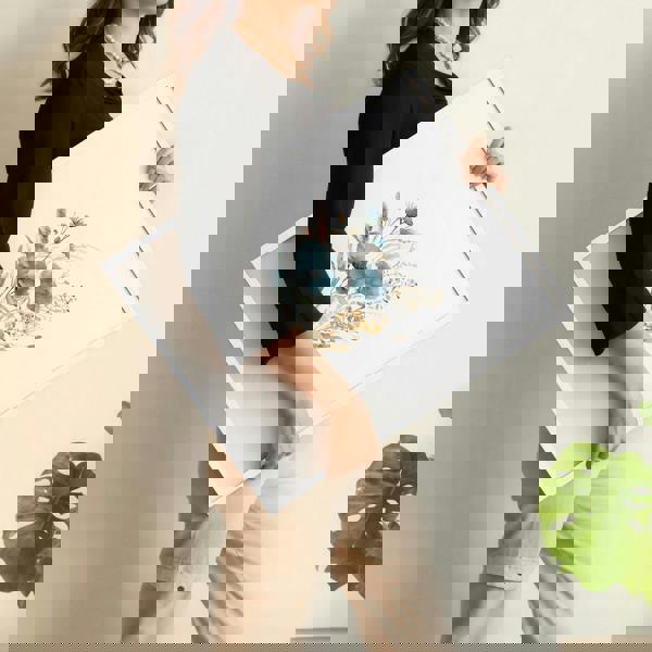 Blue Color Wall Art | Set of 3 Botanical Wall art Prints