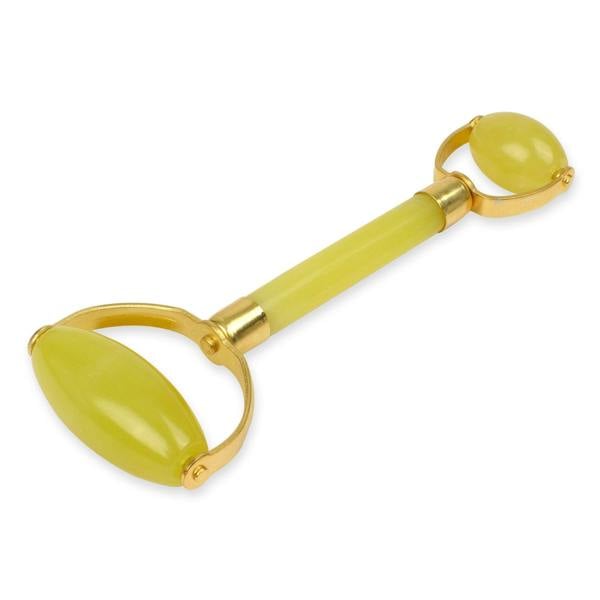 White Lotus Beauty Natural Chemical Free Jade Crystal Roller in a silk lined Box -
