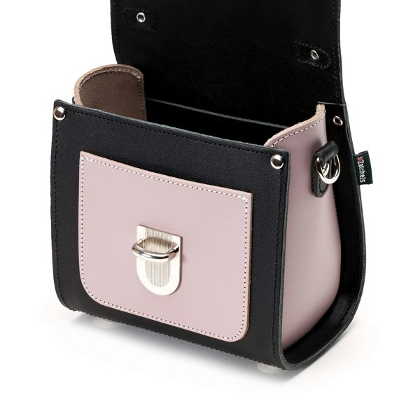 Zatchels Handmade Leather Sugarcube Handbag - Rose Truffle