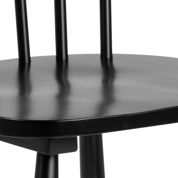 Wyld Haus Set of 2 Freya Black Wooden Dining Chairs Slatted Back