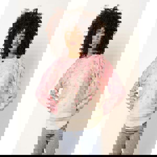 Blue Vanilla Floral Printed Jumper with Disc Sequin Detailing