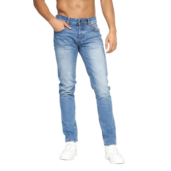 Crosshatch Mens Malcolm Slim Jeans - Light Wash