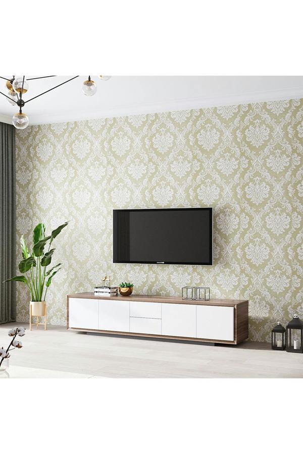 5M x 45Cm Retro Flower Textured PVC Wallpaper Roll