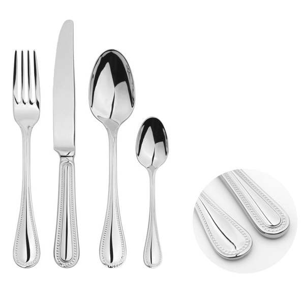Glim Glam Cutlery Sets Stainless Steel 18/8 Catering Bead 24pc Set