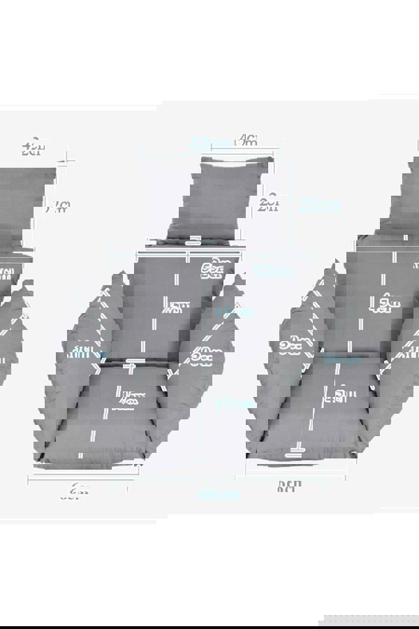 Living and Home Egg Hanging Chair Cushion Replacement Cotton Filled