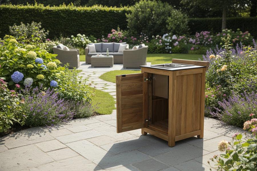 Ocean Designs Barletta Teak Kitchen Single 3 Drawer Unit