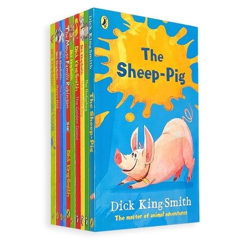 Dick King Smith 10 Books Set Sheep-Pig, Hodgeheg, Invisible Dog, Golden Goose, Smasher & more