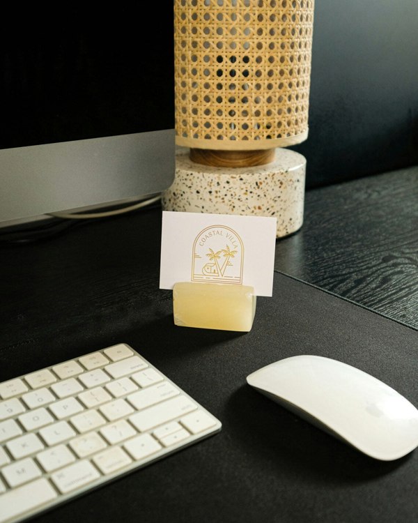 Onyx marble photo holder handcrafted genuine stone desk organiser