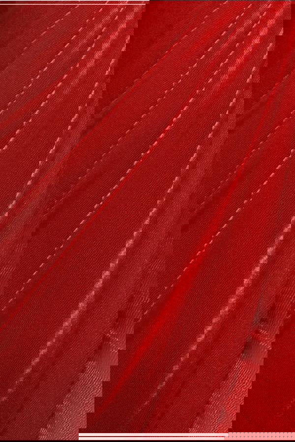 Cowl Bardot Satin Twill Maxi Dress - Red DR4010