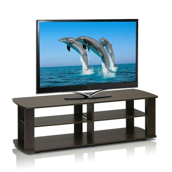 WALPLUS Modern Furniture Piece for Stylish and Functional Home Use | 11191DBR THE Entertainment Center TV Stand, Dark Brown