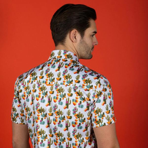 CACTUS PRINT SHORT SLEEVE SHIRT - Claudio Lugli Shirts