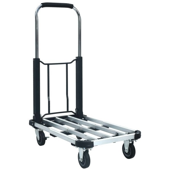Berkfield Foldable Transport Trolley 150 kg Aluminium Sliver