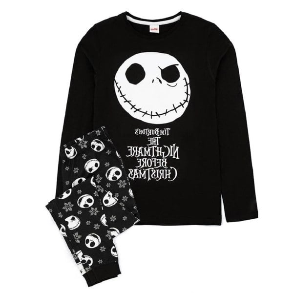 Nightmare Before Christmas Boys Jack Skellington Long Pyjama Set - Black/White