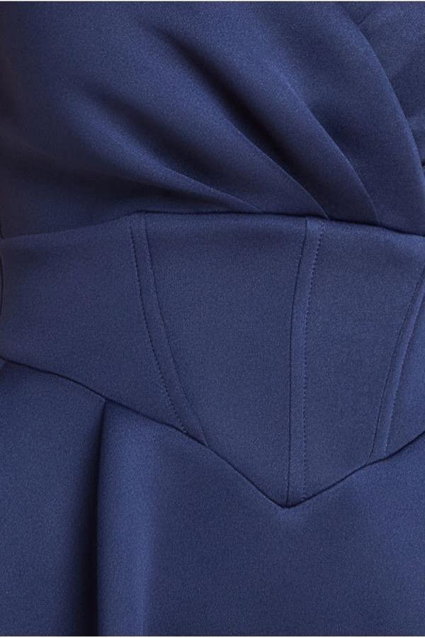 Corset Fit & Flare Midi Dress - Navy DR4538
