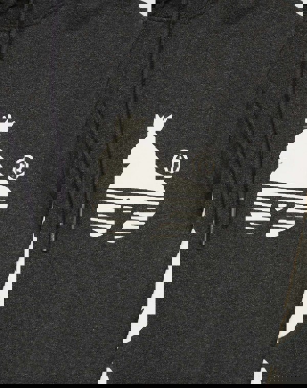 Money Sig Line Fleece Hood Charcoal