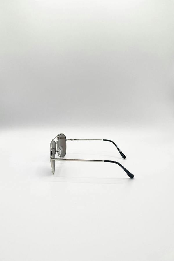 SVNX Aviator Sunglasses With Blue Mirror Lenses