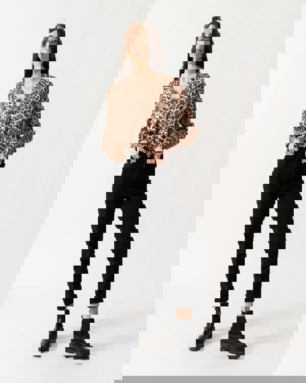 Samsoe & Samsoe Women's Hamill Leopard Print Blouse