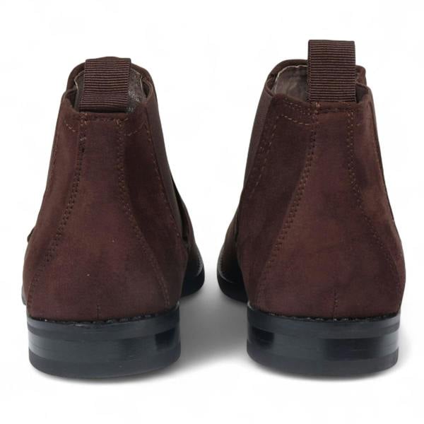 Dolcetto Men's Suede Chelsea Boots Real Leather Lined Slip-On