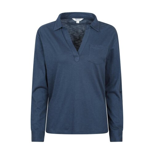 Mountain Warehouse Womens Brae Relaxed Fit Polo Shirt - Navy