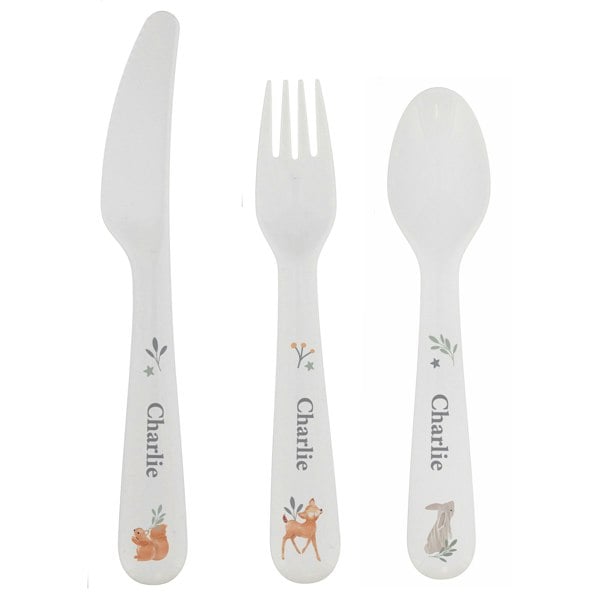 Personalised Memento Company Personalised Woodland Animals Cutlery