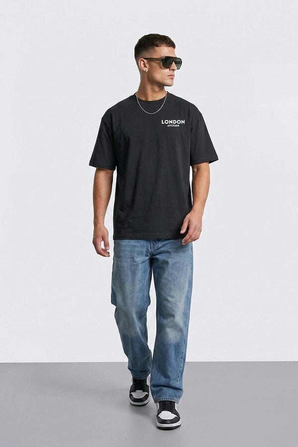 London Attitude Athletics Premium Graphic T-Shirt in White Print