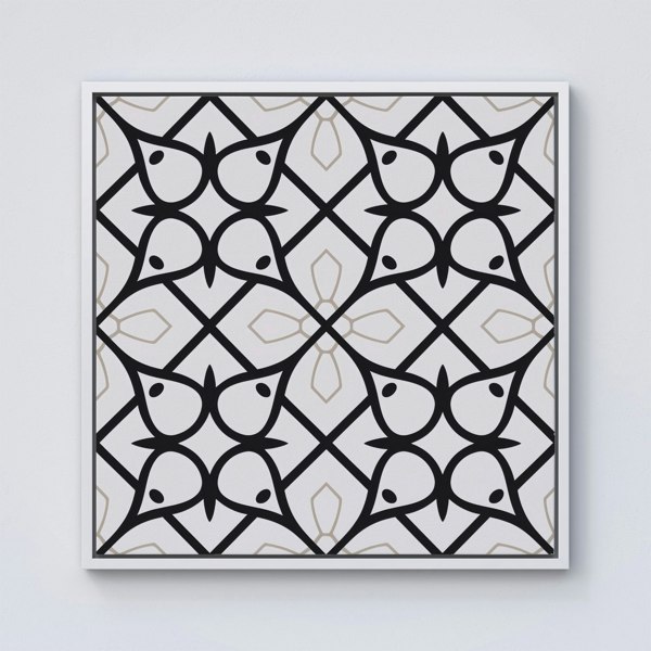 Warren Reed Arabic Style Pattern Framed Canvas