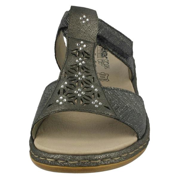 Rieker Ladies Rieker Diamante Cut Out Sandal 65950