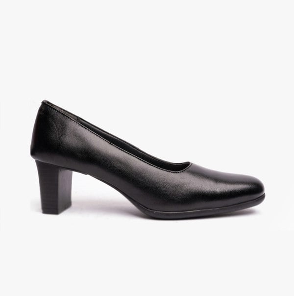 Mod Comfys CELIAS Womens Leather Court Shoes Black