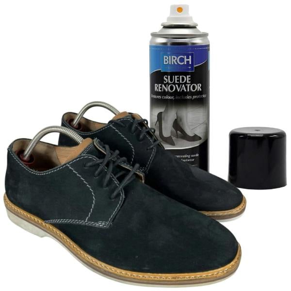 BIRCH Black Suede Renovator Aerosol - Colour Restoration for Faded Shoes 200ml