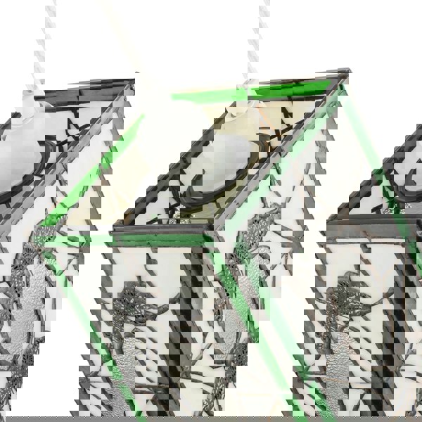 Traditional Lantern Tiffany Pendant Lighting Shade with Butterflies Image 5