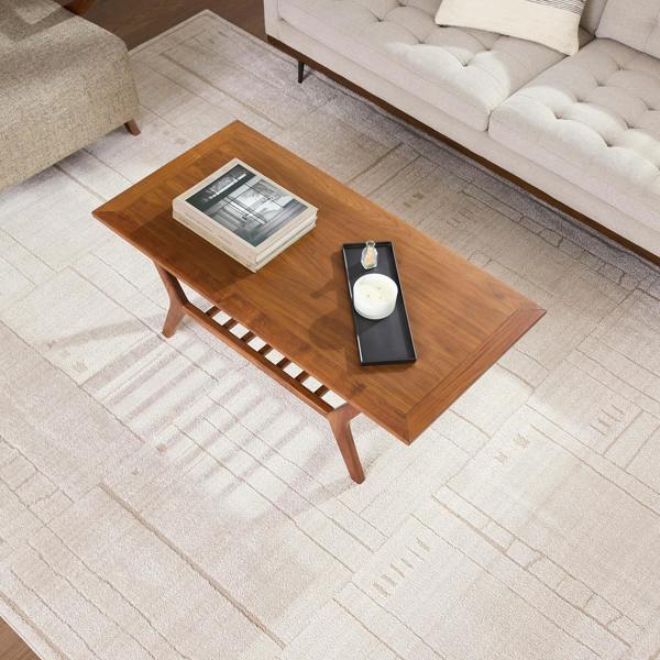 Livabliss Alba-Modern Ivory Taupe Graphic Rug
