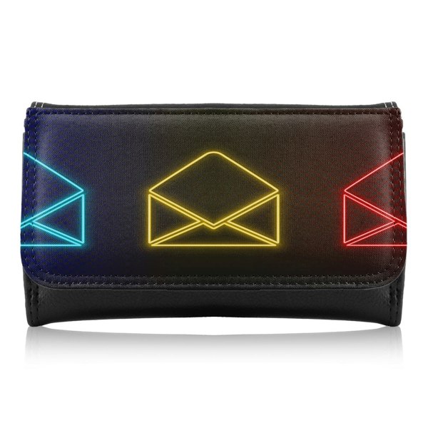 Benjamin Tate Design Neon Email  Maxi Purse