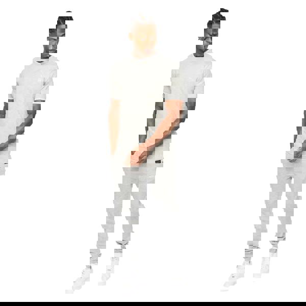 Crosshatch Mens Preece Jogging Bottoms - Grey Marl - 