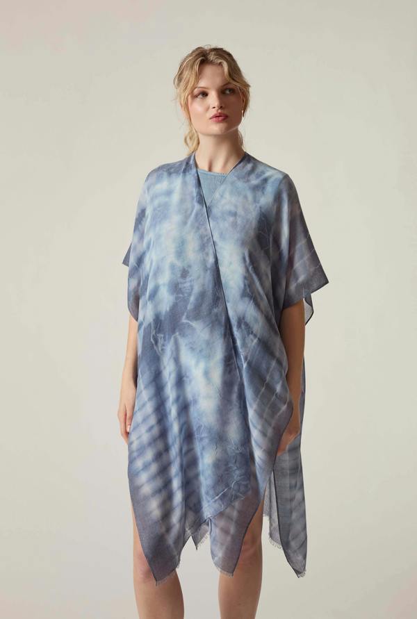 James Lakeland Blue Boho Tie-Dye Kaftan