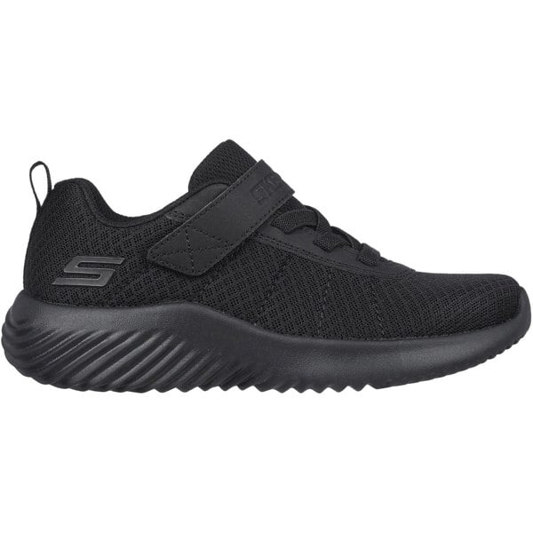 Skechers Bounder Baronik Textile Boys Black Trainers