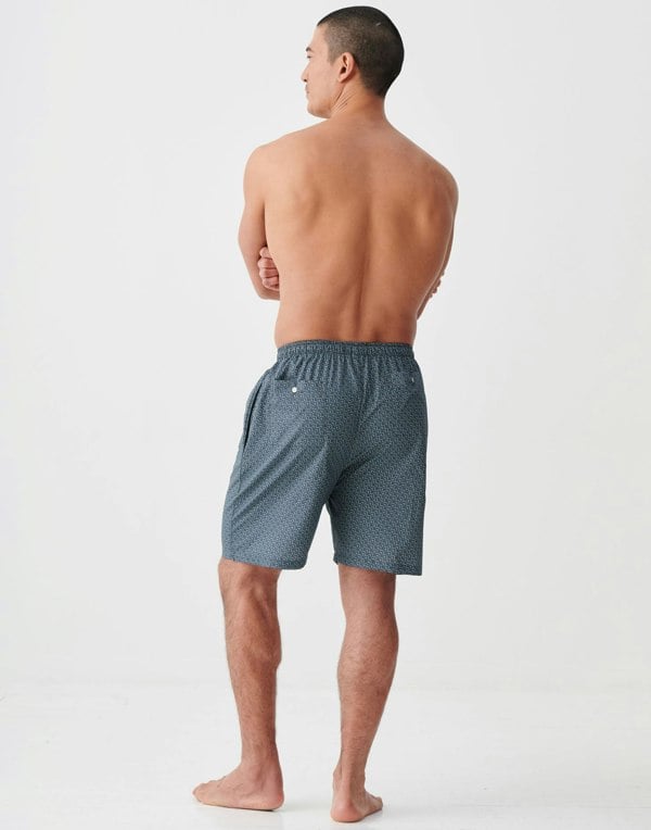 British Boxers Men's Crisp Cotton Sleep Shorts – Geometric Moorland