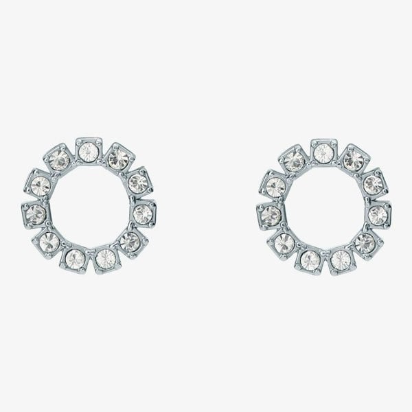 Ted Baker HALIANA Silver Tone Halo Crystal Stud Earrings TBJ3812-01-02