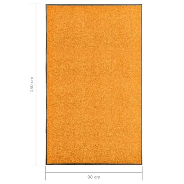 Berkfield Doormat Washable Orange 90x150 cm