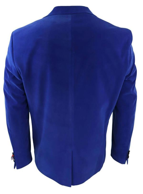 TruClothing Mens Blue Velvet Dinner Tuxedo Suit Jacket Blazer