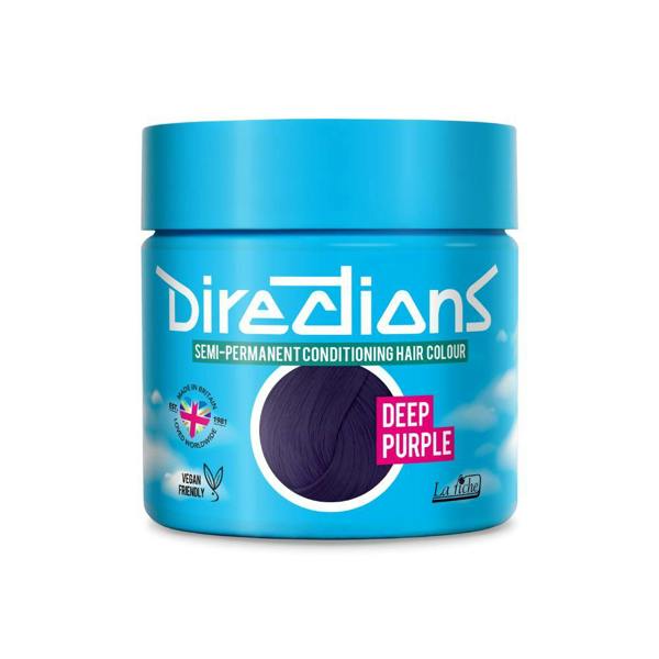 Directions 4 x La Riche Directions Semi-Permanent Hair Color 100ml Tubs - Deep Purple