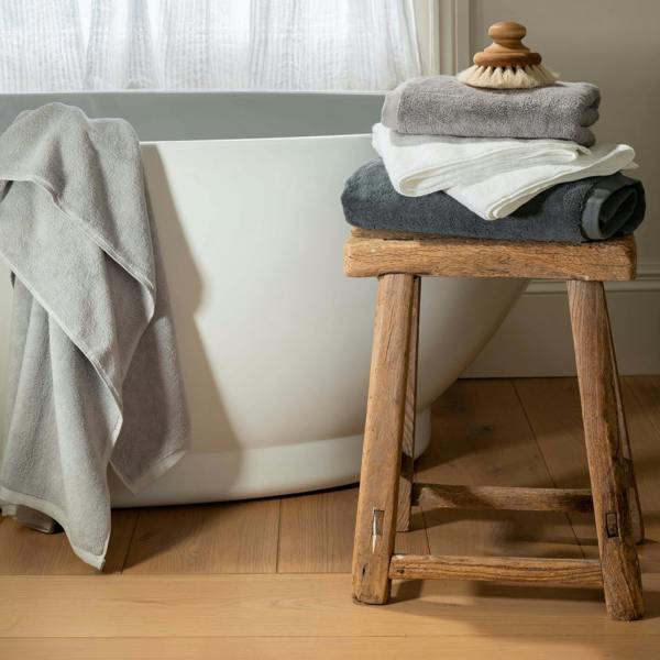 Light Grey Supima Cotton Bath Towel close-up detail 3 | Soak and Sleep