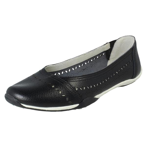 Down to Earth Ladies Down To Earth Slip On Casual Leather Shoes F80575