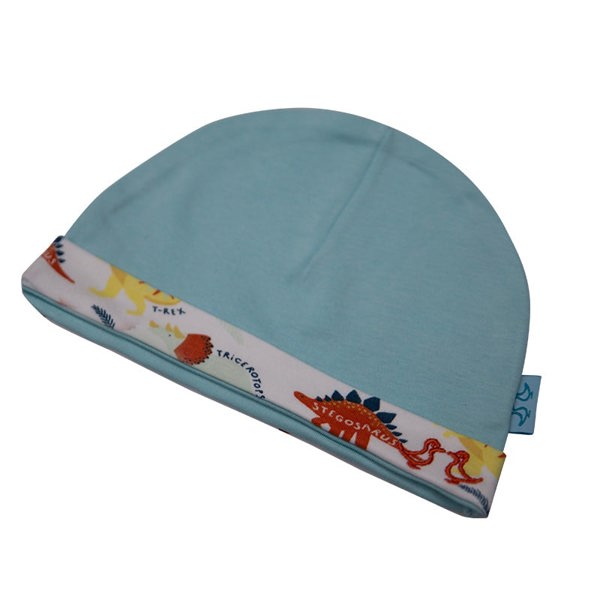 Luca and Rosa Dinosaur Print Yellow Baby Hat Set