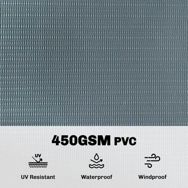 2Pcs Privacy Garden Screen Fence, UV Resistant Waterproof Windbreak Fencing, 70mx19cm, Grey