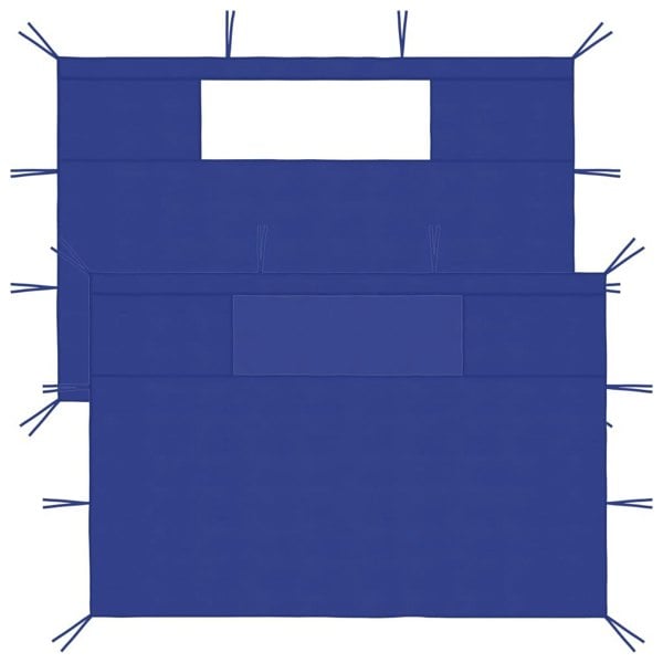Berkfield Gazebo Sidewalls with Windows 2 pcs Blue