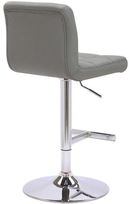Lamboro Allegro Real Leather Adjustable Swivel Bar Stool with Backrest & Chrome Base
