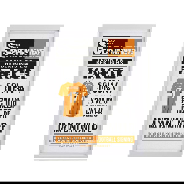 Personalised Memento Company Personalised Football News White Poster Frame