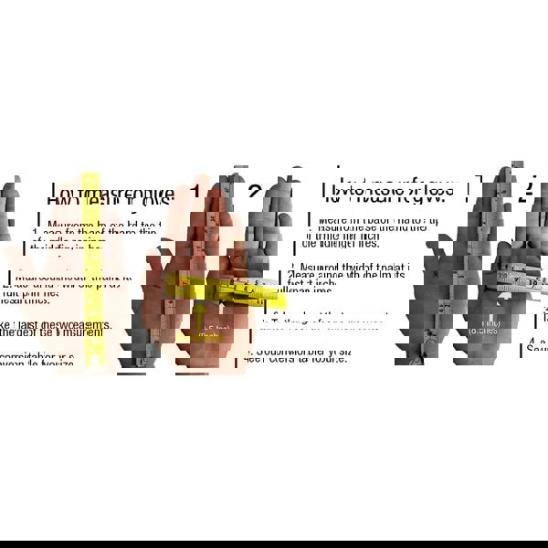 Size Guide for York Barbell Training Gloves