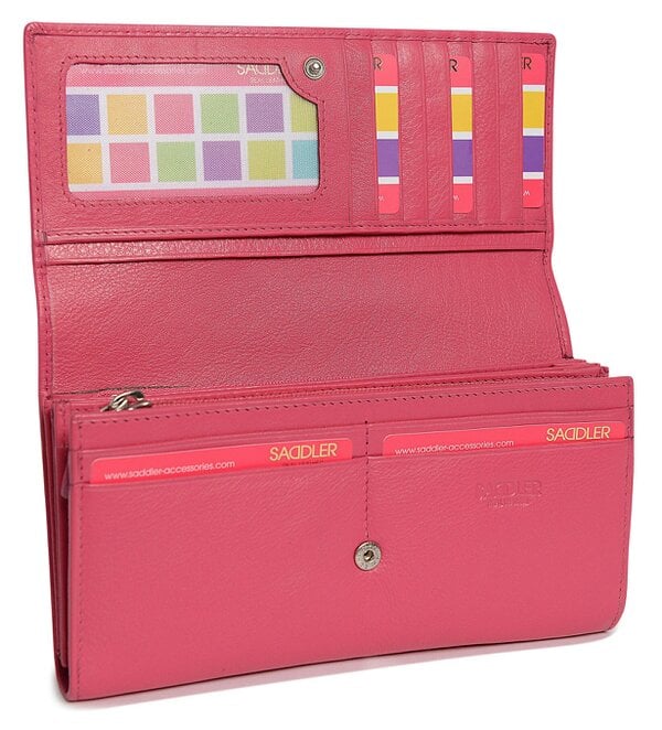 SADDLER Large Leather Multi-Section Purse "Grace" – Handmade by Saddler | RFID Protected & Gift Boxed