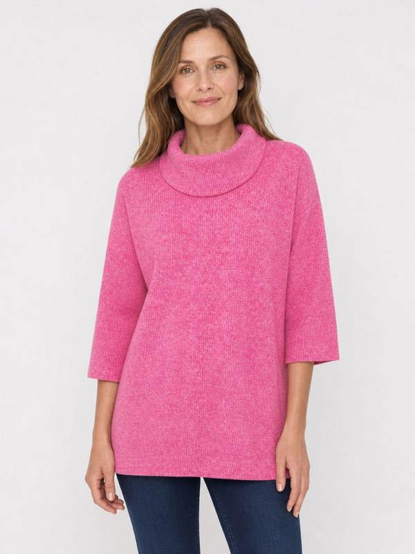 PennyPlain Cowl Tunic - Cerise